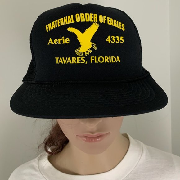 Vintage 90s International Order Of Eagles Tavares Eagles Trucker Snapbac… - Picture 7 of 9